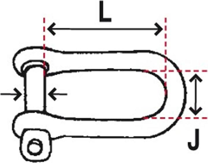 Actual product image Wichard WI shackle D-shape long