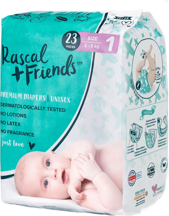 Actual product image Rascal+Friends Premium (Size 1, Pack, 23 Piece)