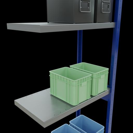 Produktbild Schulte Lagertechnik Stecksystem Anbauregal MULTIplus250 mit Längenriegel