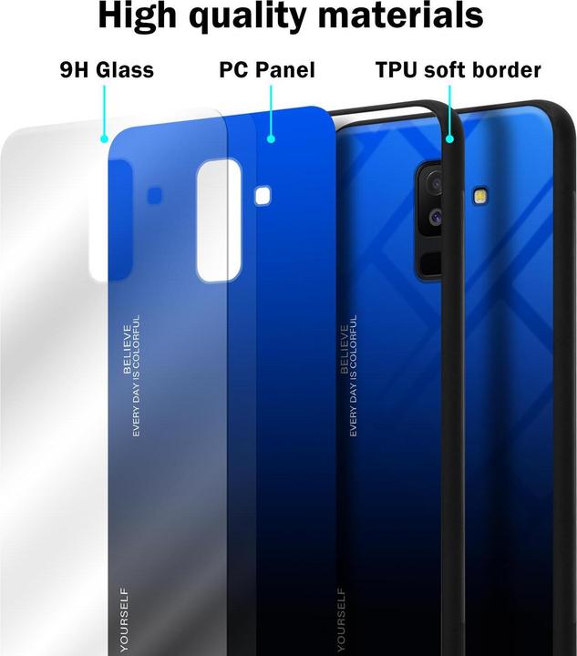Produktbild Cadorabo TPU 2 Farben Glas Cover (Samsung Galaxy A6+)