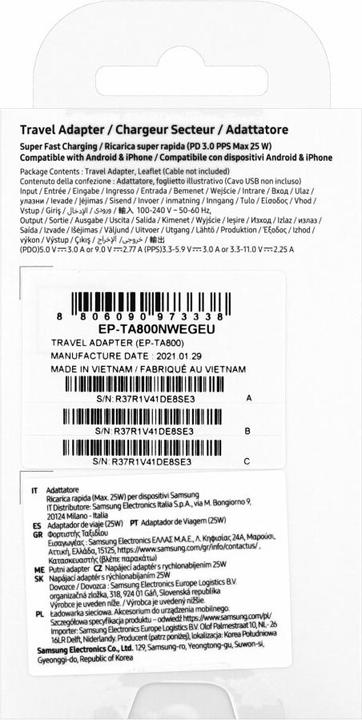 Produktbild Samsung EP-TA800 (25 W)