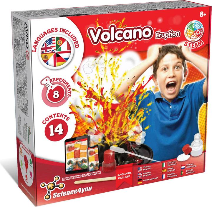 Immagine prodotto Science4you Esperimento con il vulcano per bambini dagli 8 anni - Vulcano da tavolo per bambini: costruisci la