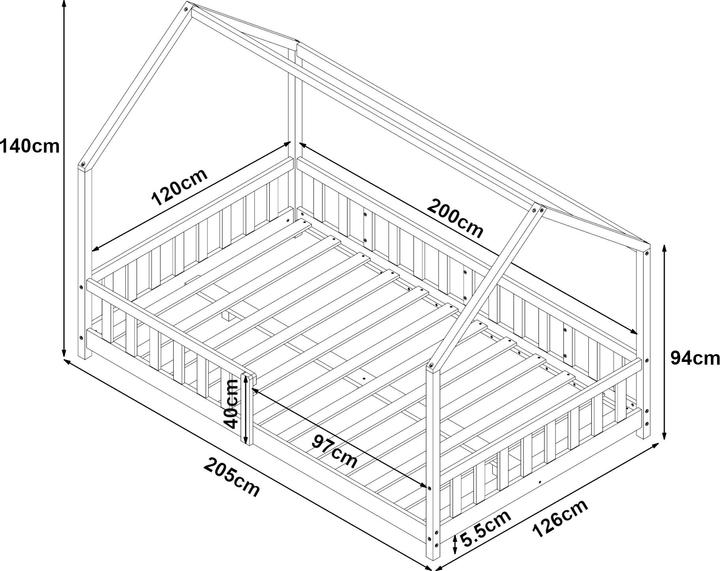 Produktbild En.Casa Hesel (120 x 200 cm)