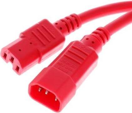 Produktbild Générique POWERCORD EXTENSION IEC C14 TO IEC C15 RED - 1.8M (1.80 m)