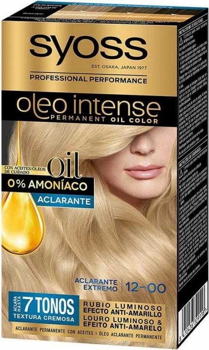 Syoss OLIO INTENSE tinte sin amoniaco #12.0-aclarante extremo 5 pz (12-00)