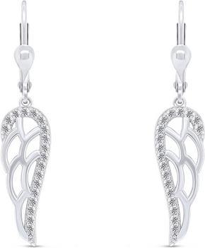 Brilio Silver - Beautiful silver earrings Angel wing EA330W