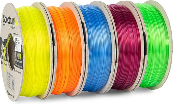 Image du produit Filament PLA Crystal 5 Pack 1.75mm (PLA, 1.75 mm, Transparent)