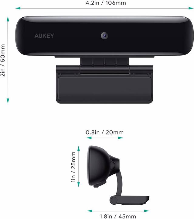 Actual product image Aukey Webcam (2 Mpx)