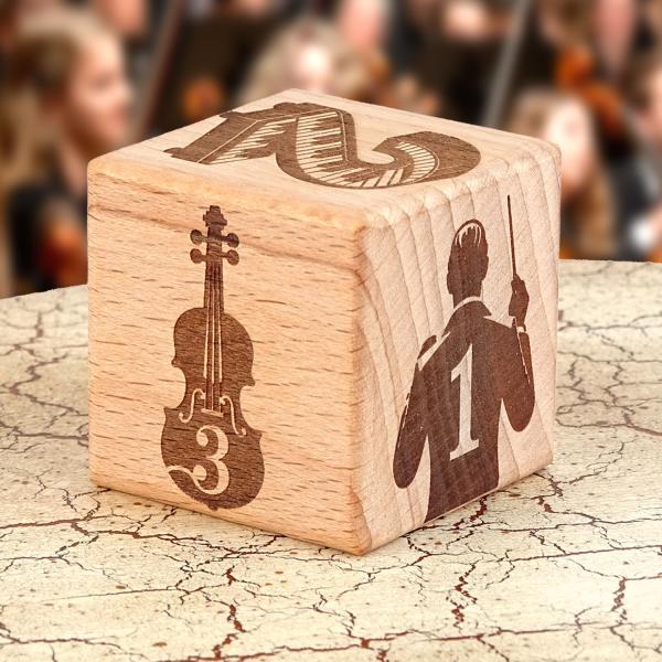 Produktbild keepdrum Musikwürfel Klassik Geschenkidee 8cm