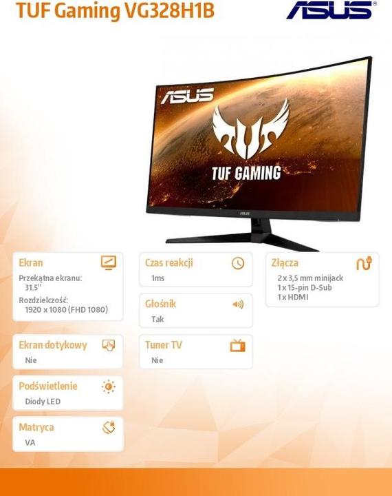 Image du produit ASUS TUF Gaming VG328H1B (1920 x 1080 pixels, 32")