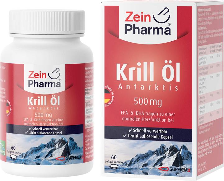 Actual product image Zein Pharma Krill Oil Antartic (60 Piece, Capsules)