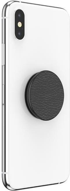 Productafbeelding PopSockets Geborsteld veganistisch leer Zwart (2e generatie, verwisselbaar)