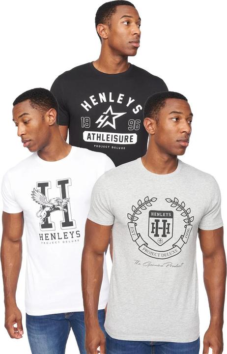 Henleys Upton TShirt (3erPack) (L)