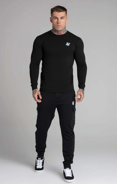 Actual product image Siksilk Sweatpants Black Essential Cargo Jogger (M)