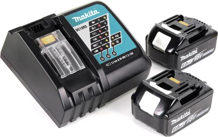 Actual product image Makita DGA 517 RGJ Battery angle grinder 18 V 125 mm Brushless + 2x battery 6.0 Ah + charger + Makpac (125 mm)