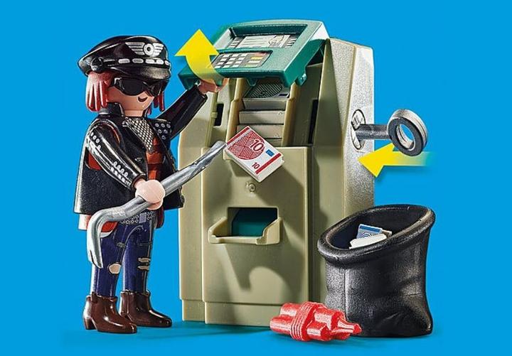 Immagine prodotto Playmobil Moto della polizia: inseguimento del rapinatore di denaro (70572, Playmobil City Life)