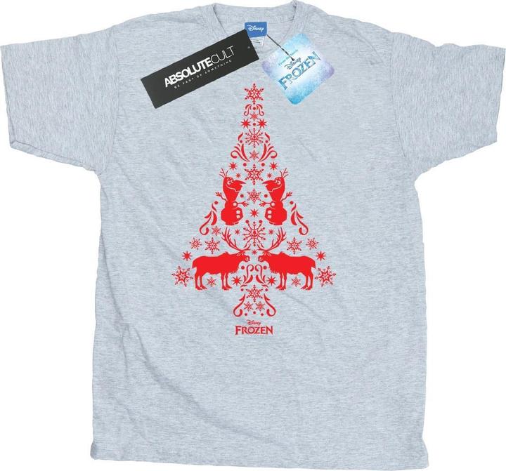 Actual product image Disney Mens Frozen Christmas Tree T-Shirt (XXL)