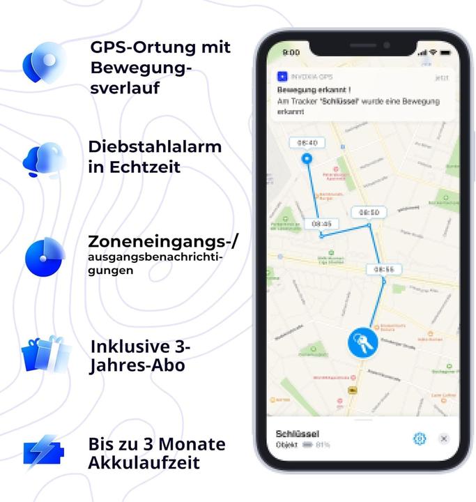 Produktbild Invoxia GPS Tracker Mini (iOS, Android)