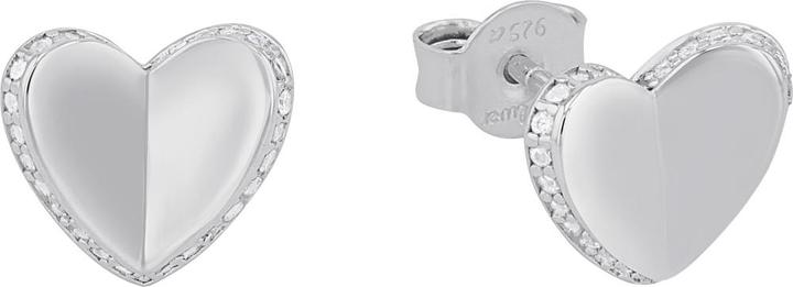 Produktbild S.Oliver Ohrschmuck für Damen, 925 Sterling Silber, Zirkonia (synth.) | Herz (925er Silber)