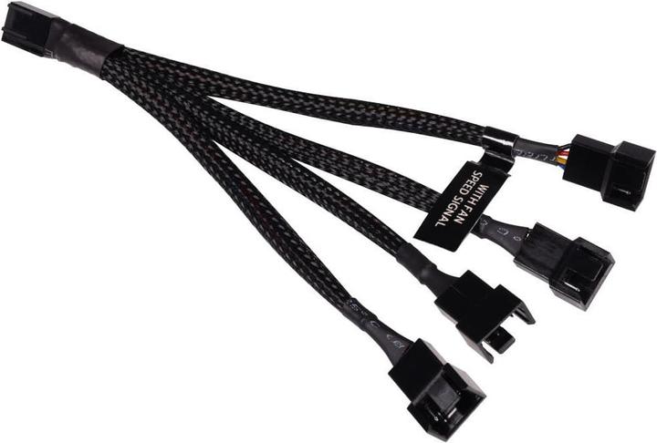 Actual product image Alphacool Y-splitter 4-pin to 4x 4-pin PWM
