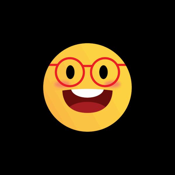 Image du produit Bügelbilder Bügelbild Emoji Nerd