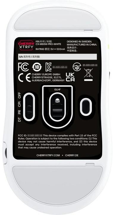 Actual product image CHERRY xtrfy M68 Pro Wireless, White (Wireless)