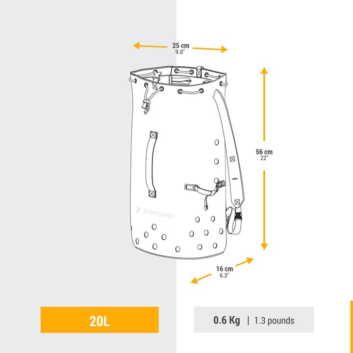 Image du produit Simond Sac à dos de transport pour le canyoning 20 L - MK 100 (20 l)