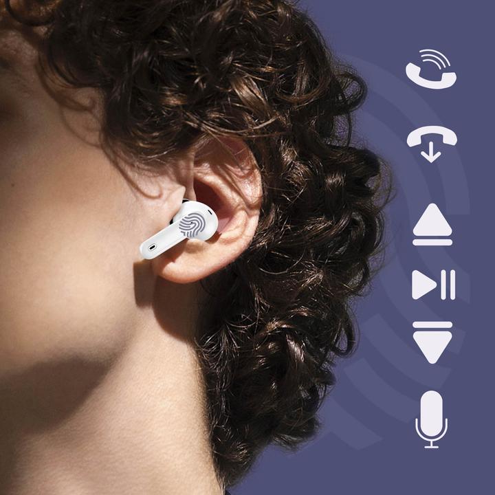 Actual product image 3MK Hardy LifePods Pro słcuhawki bezprzewodowe Bluetooth 5.3 ANC białe/white (ANC, 6.50 h, Wireless)