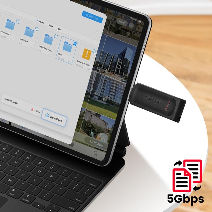 Actual product image Kingston DataTraveler 70 (64 GB, USB-C, USB 3.2)