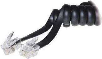 Immagine prodotto S-Conn Cavo della cornetta a spirale 10.0 m Western/Western 4/4 (RJ10) nero.