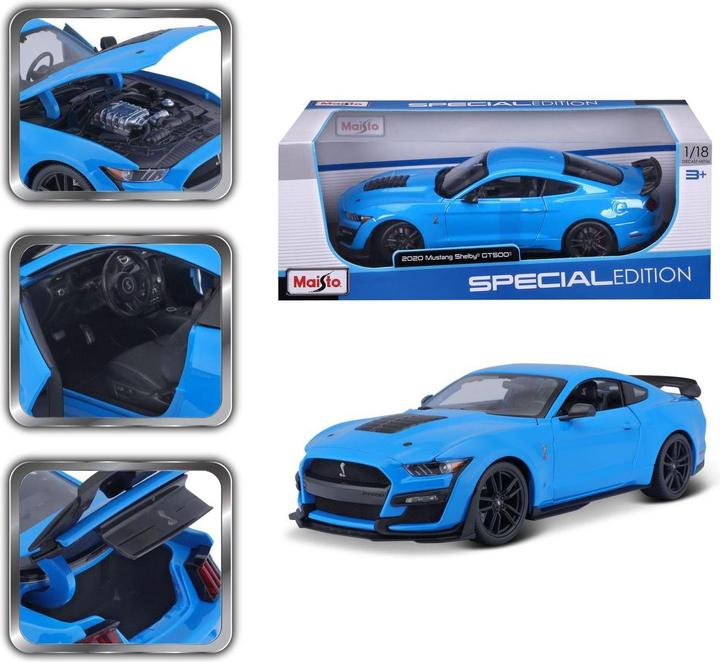 Actual product image Maisto Mustang Shelby GT500 2020 1/18 blue