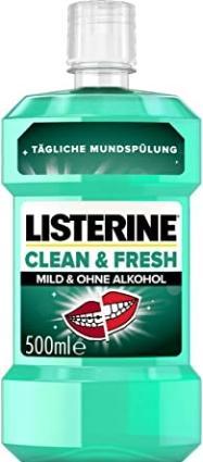 Listerine sauber und frisch, Mundwasser, 500 ml (500 ml, Mundwasser)