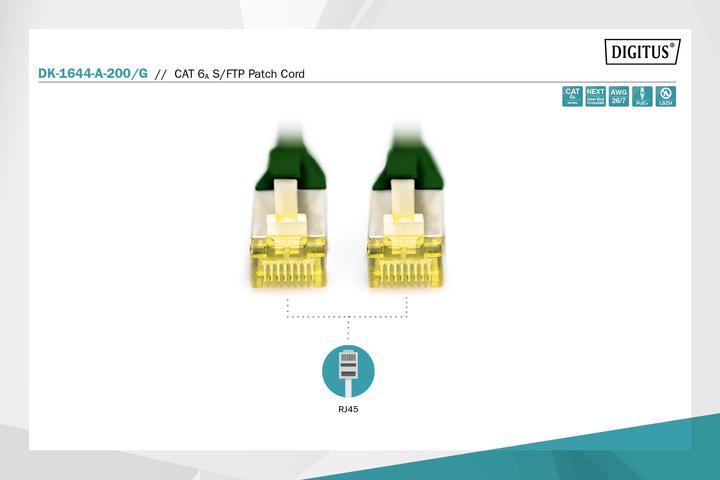Immagine prodotto Digitus Cavo patch CAT 6A S/FTP (S/FTP, CAT6a, 20 m)