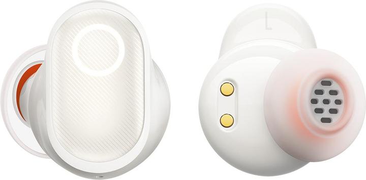 Actual product image Baseus Bowie WM05 Earphones creamy-white (ANC, 25 h, Wireless)