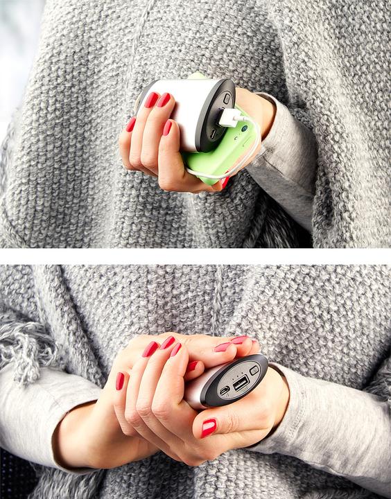 Produktbild Revolt 2er-Set 2in1-Powerbanks mit Handwärmer