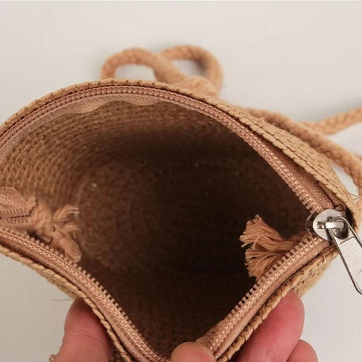 Actual product image Only-Bags.Store Shoulder Bag Summer Straw Wicker Handmade Mini Kids Crossbody Bag