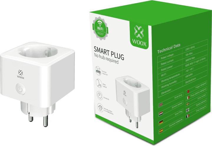 Immagine prodotto Woox R6087 SMART POWER PLUG EU bianco 16A IP20 100-230V AC