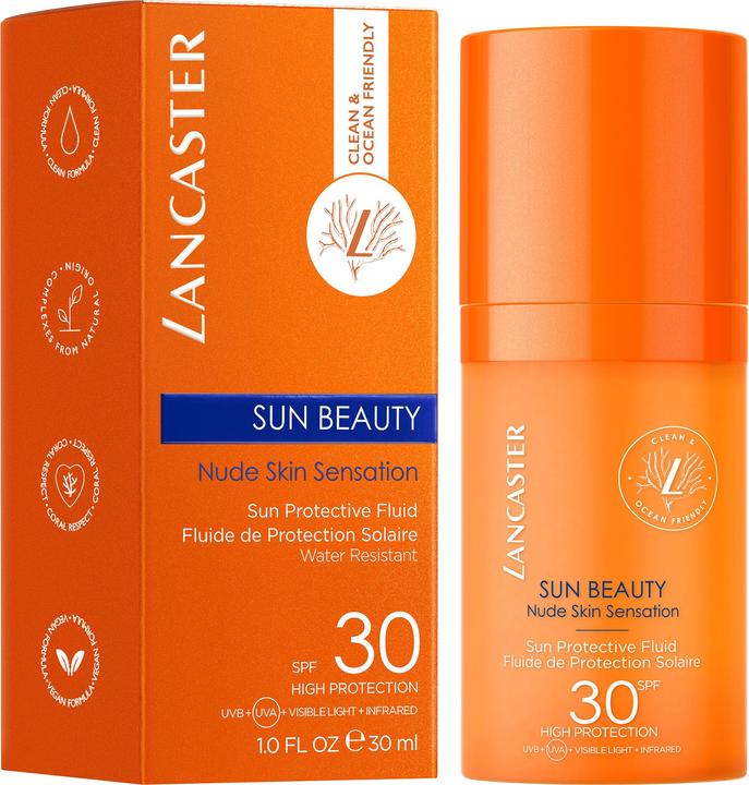 Produktbild Lancaster Sun Beauty flüssiger Sonnenschutz SPF30 (Sonnencreme Gesicht, SPF 30, 30 ml, 150 g)