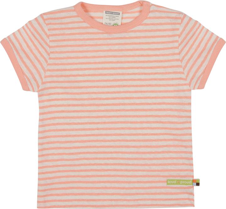 loud + proud T-Shirt Streifen mit Leinen Peach