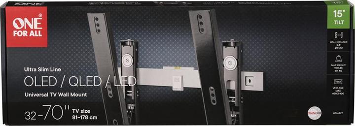 Produktbild One for All 32-65 Zoll, max.50kg 15° neigbar (Wand, 70", 50 kg)