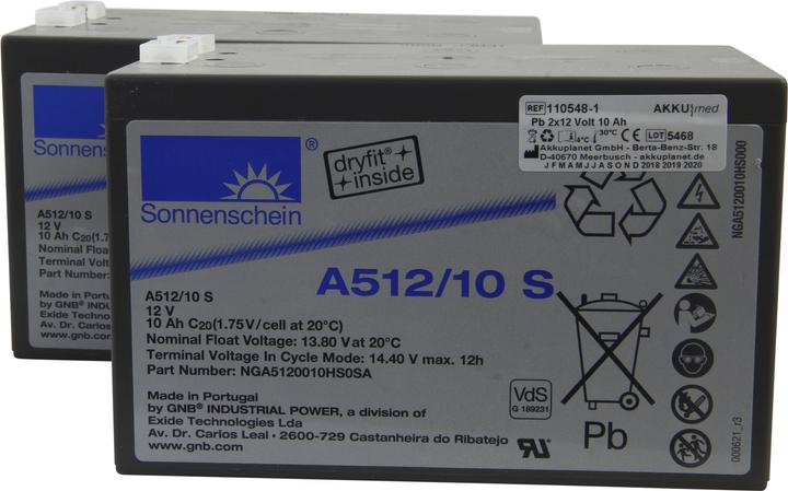 Immagine prodotto XCell Batteria al piombo adatta per il tavolo OP Maquet Betastar 1131.02, 1533.01 (2 pz., 10000 mAh)