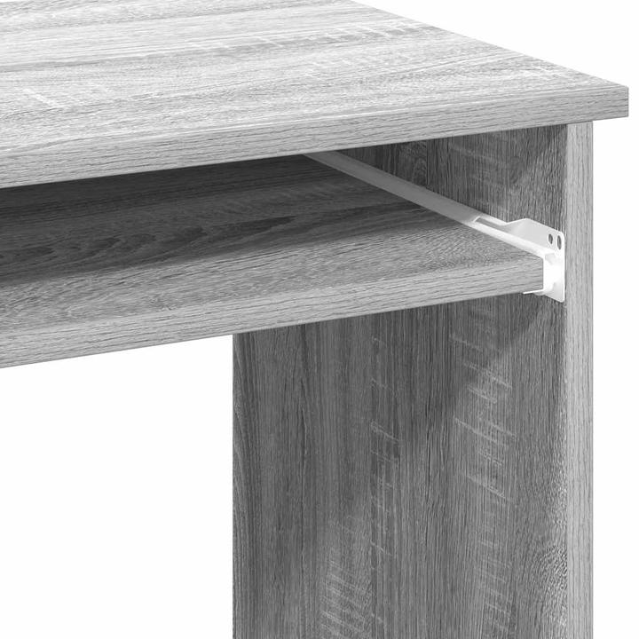 Produktbild VidaXL Schreibtisch mit Regal Grau Sonoma 84x40x78 cm Holzwerkstoff Bürotisch