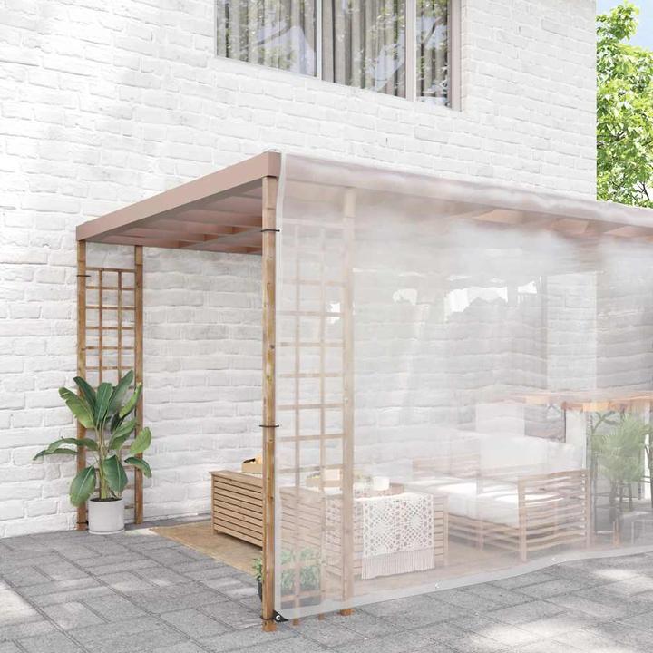Image du produit VidaXL Bâche transparente avec oeillets 8x8 m polyéthylène bâche transparente