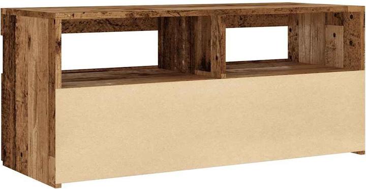 Actual product image VidaXL TV Schrank Lowboard Fernsehschrank Fernsehtisch mit LED Altholz-Optik (90 x 35 x 40 cm)