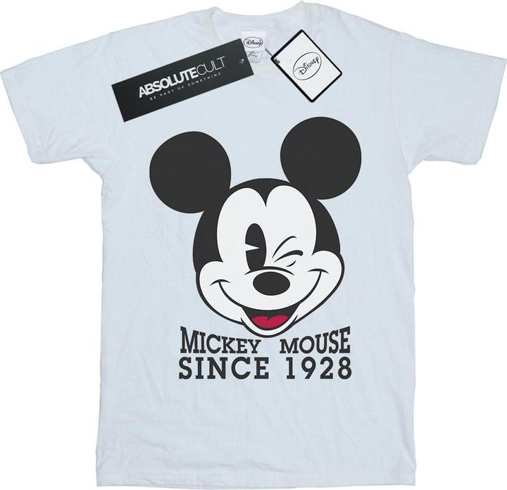 Actual product image Disney Womens/Ladies Mickey Mouse Since 1928 Cotton Boyfriend T-Shirt (3XL)