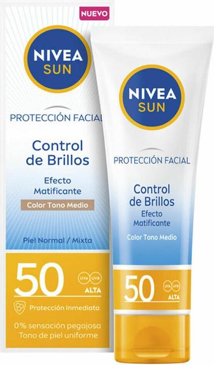 Immagine prodotto NIVEA SUN CONTROL SHINE medio opacizzante per il viso SPF50 40 ml (Crema solare viso, SPF 50, 40 ml)