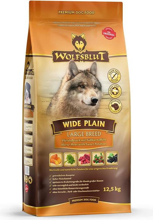 Actual product image Wolfsblut Dry Dog Food Wide Plain Large Breed, 12.5 kg (Adult, 1 pcs., 12500 g)