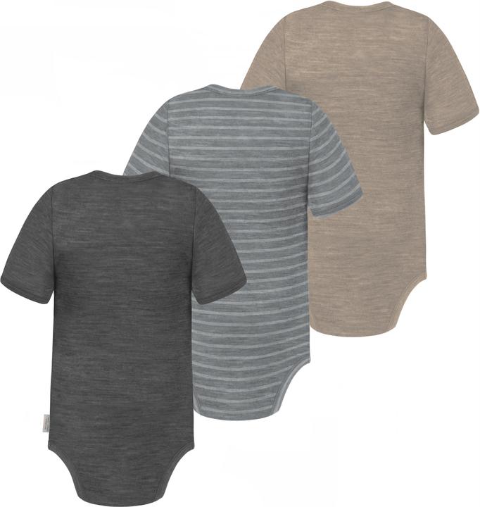 Immagine prodotto Normani Set di 3 body baby in merino a maniche corte "Tauranga" - 9295 (62)