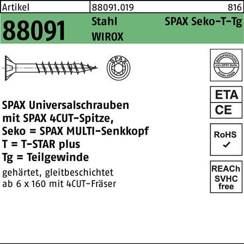 Energie-Label Spax Spanplattenschrauben (100 Schrauben pro Stück)