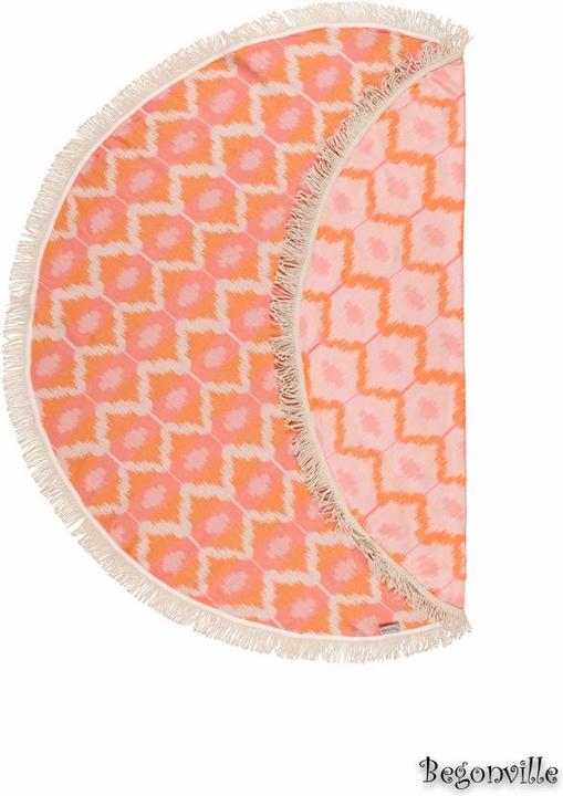 Begonville Round Towel ripple orange Mandala Beach (Ø 150 cm)
